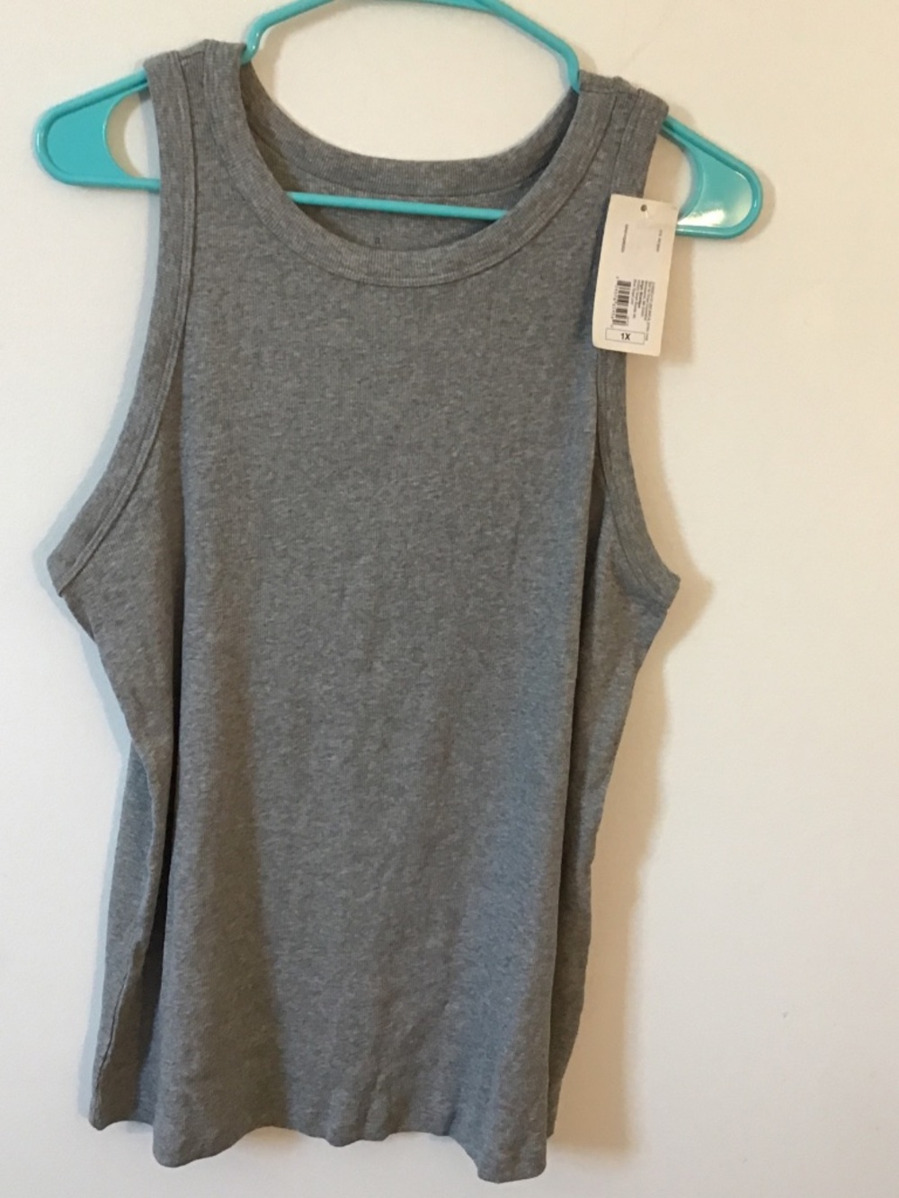 A New Day Womens Slim Fit Ribbed Tank Top Size 1X